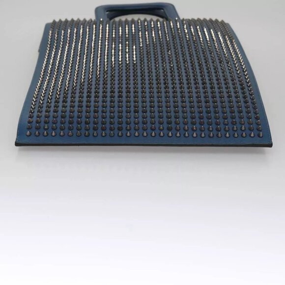 Christian Louboutin Hand Bag Leather Blue Auth - Picture 9 of 16